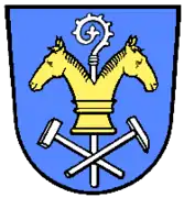 Doppelspringer im Wappen des Landkreises Weilheim in Oberbayern (1939–1973)