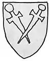 Das skizzierte Wappen soll vom Remminger Ortsadel stammen, entspricht allerdings dem der Wihinger