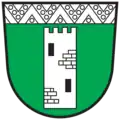 Schattenfarbe im Schildhaupt des Wappens der österreichischen Gemeinde Hohenthurn.