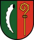 Der Bischofsstab im Wappen von St.&nbsp;Johann in&nbsp;Tirol
