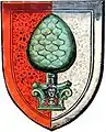 Wappen der Bibliothek zu Augsburg (Kolorierung um 1551–1600)