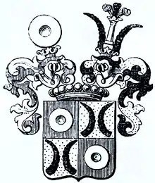 Wappen der Grafen Haller von Hallerstein in Siebenbürgen (1713)