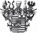 Mährisches gemehrtes Wappen der Grafen von Sinzendorf, 1653/1809, Tyroff