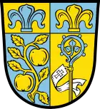 Wappen von Bodolz mit Pedum und Sudarium