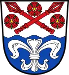 Partisane, irrtümlich als Lilie interpretiert, im Wappen von Hohenroth