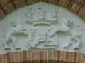 Wappen derer von Wolff an der Familienkapelle in Neu-Laitzen
