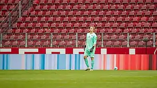 LED-Bandenwerbung beim Spiel1. FSV Mainz 05gegenBayer Leverkusen,Oktober 2020