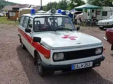 MED-Fahrzeug auf einem Wartburgtreffen