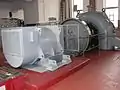Maschinensaal 2005 – neuer Generator SE 630 S16 der AEM Dessau GmbH