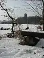 Wasserturm am Stadtwald nahe Garschagen im Winter