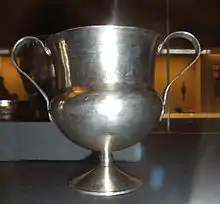 Romano-britischer Silberkantharos aus dem Water-Newton-Schatz. British Museum.