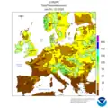 Gesamtniederschlag 16. bis 22. Juli