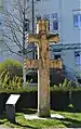 Kroatenkreuz in Schwäbisch Gmünd (heute Sparkassenplatz)
