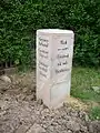 Königreich Sachsen:Wegweisersäule als Ortstafel in Helbigsdorf bei Wilsdruff(um 1900)