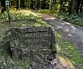 Wegweiserstein am Leopoldstein, Richtung Südosten zur Posseltslust