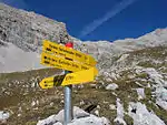 Neuer Wegweiser im Sonntagkar