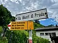 Wegweiser in Bellinzona