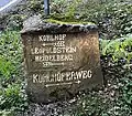 Wegweiserstein am Leopoldstein, Richtung Kohlhöferweg zum Kohlhof