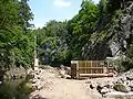 Baustelle der Brücke am Bahnhof Rabenau (km&nbsp;5,391)