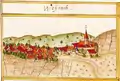 Weissach 1682, Ansicht im Forstlagerbuch von Andreas Kieser