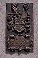 Bronzetafel (Kopie) mit Wappen von Caspar II. Thoma, Abt des Klosters St. Blasien am ehemaligen Rathaus von Weitenau