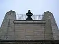 Ein Monument mit der Inschrift: „Fisherman’s Friend welcomes you to Fleetwood“