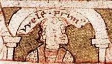 Welf I., ab 819 bezeugt, Schwiegervater zweier Karolinger, Ludwigs des Frommen (†&nbsp;840) und Ludwigs des Deutschen (†&nbsp;876)