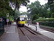 Endhaltestelle Wendenschloß der Straßenbahnlinie&nbsp;62