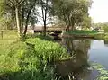 Brücke von 2012 über dem Seitenarm