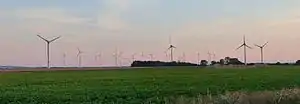 Windpark Werder/Kessin aus Richtung Nordosten(im Hintergrund Windpark Altentreptow-Ost)