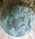 Portraitrelief, Grabmal Gustav Borchers, Bronze, 1913
