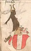Stammwappen der Fraunhofer (Wernigeroder Wappenbuch 185)