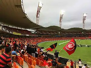 Westtribüne im Sydney Showground Stadium (März 2018)