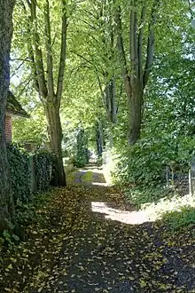 Zugfahrtsweg zum Friedhof