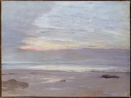 James Abbott McNeill Whistler:Crepuscule in Opal, Trouville(1865)