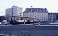 Vierteiliger Zug mit drei Beiwagen auf der Philadelphiabrücke (Oktober 1978)