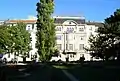Die Jacquingasse vom Botanischen Garten aus gesehen, vorne rechts Nr. 33
