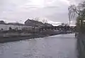 Fußgängersteg an der Stelle der ehemaligen Wiener Brücke über den Landwehrkanal
