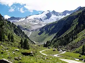 Blick taleinwärts oberhalb der Trisslalm