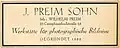 Werbung um 1920