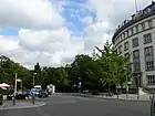 Hans-Rosenthal-Platz vor dem RIAS-Gebäude