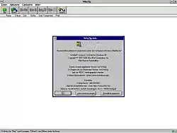 Eine der ersten deutschen Vollversion von WinZip, die Version 6.1 unter Windows NT 3.51.