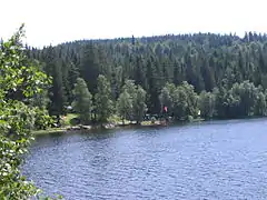 Blick auf die Badegelegenheit