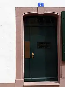 Wohn und Unterrichtshaus von Katja Wulff (1890–1992) Ausdruckstänzerin, Choreografin und Tanzpädagogin an der Augustinergasse 3, Münsterhügel in Basel-Stadt.