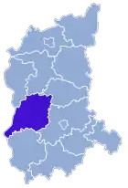 Lage des Powiat Krośnieński