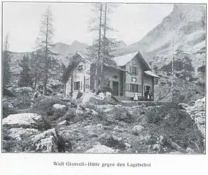 Wolf-Glanvell-Hütte, um 1908