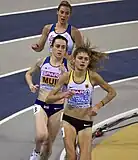 Melissa Courtney (hier an dritter Position) – Rang acht in&nbsp;4:18,74&nbsp;min