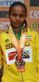 Gudaf Tsegay Rang zwölf in 4:22,01&nbsp;min
