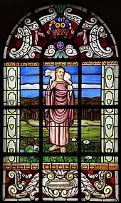 Kirchenfenster in Woppenroth „Der gute Hirte“ (Joh 10,1–30 LUT), 1926