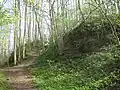 Grabeneinschnitt zum nördlichen Burgstall